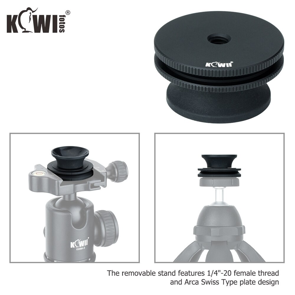 Kiwi 3.15&quot; / 80mm Photography Clear Glass Lens Crystal Ball With Removable 1/4&quot;-20 Female Rhread Stand Crystal Decorative Ball