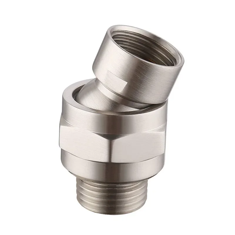 Ball Joint Hardware Adjustable Angle Swivel Adapter Shower Head Water Flow Ball Joint Connector Bathroom Accessories Bath Tools: Brown