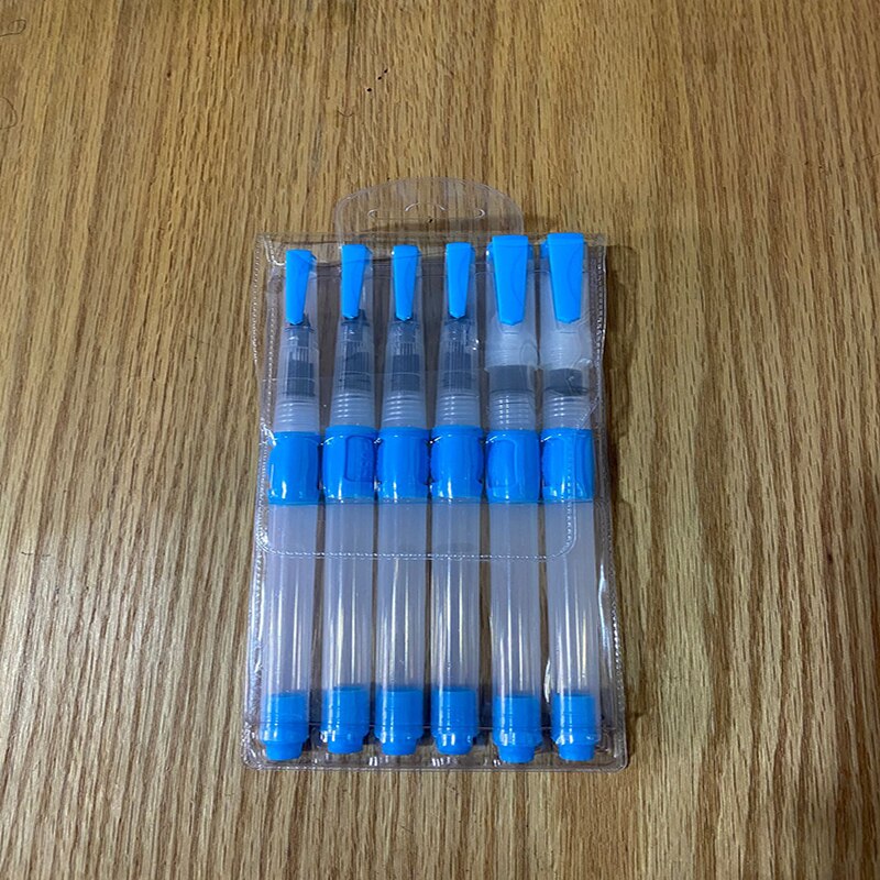 Giorgione-Juego de pinceles para acuarelas, set de pinceles para almacenar agua, soluble en agua y plomo: 6 sets Blue
