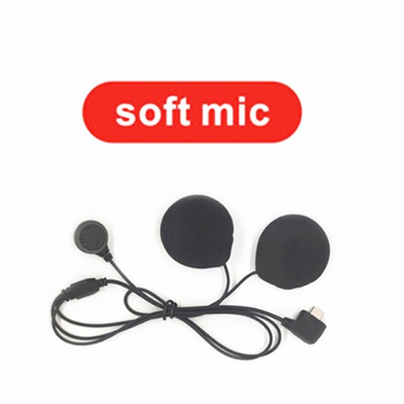 NEUE Motorrad Helm Bluetooth Headset Gegensprechanlage 1200M 6 Fahrer kabellos CommunicationIntercom Headset inter comunicador Headset: nur Sanft Mic
