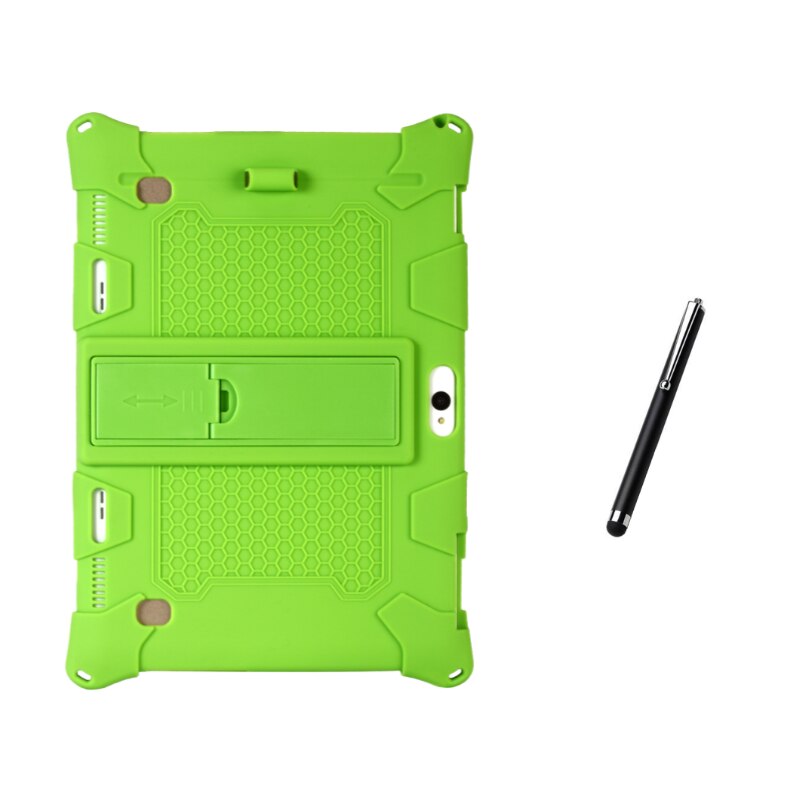 funda tablet 10 pulgadas Nueva silicona suave funda tablet 10.1 pulgadas Cubierta trasera a prueba de golpes de Tablet PC Android: Green