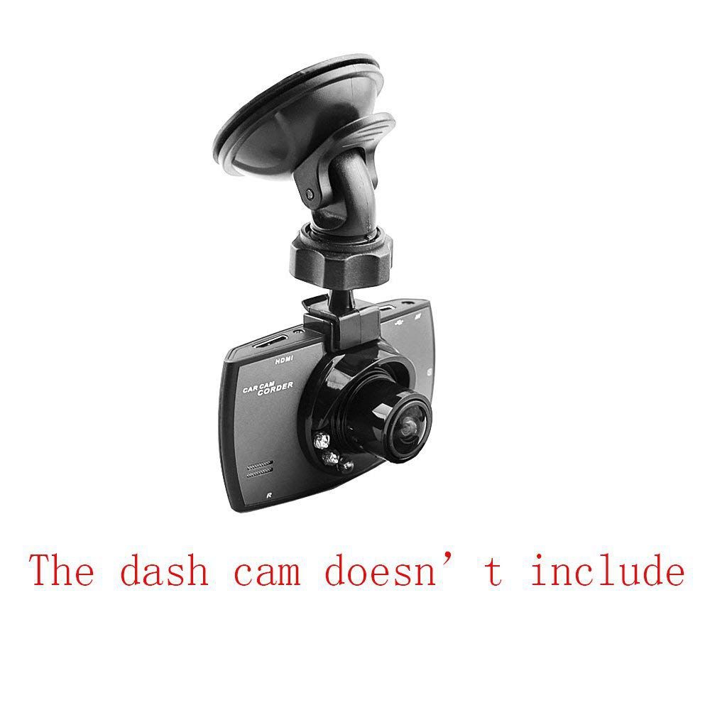 Car Suction Cup for Dash Cam Holder with 6 Types Adapter, 360 Degree Angle Car Mount for Driving DVR Camera Camcorder