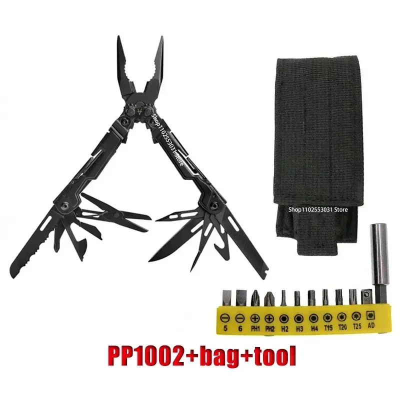 Folding Multitool Pliers Multi-functional Combination Tool Pliers EDC Outdoor Equipment: GRAY