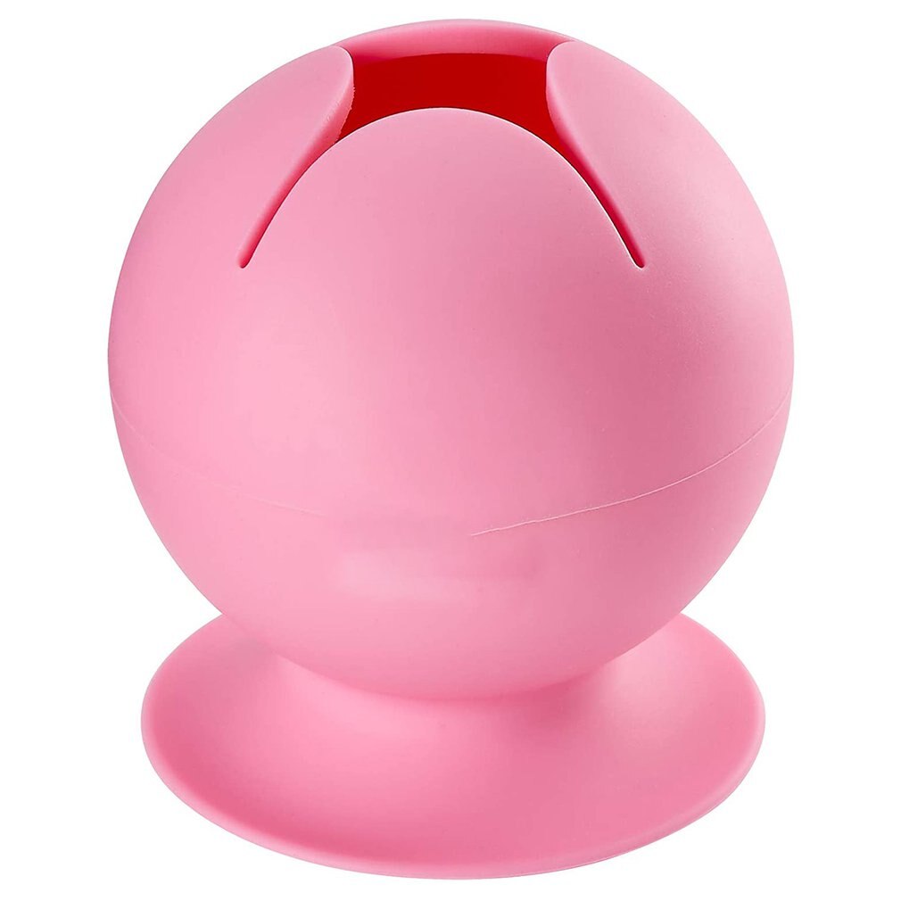 Compact Scrap Storage Ball Multi-function Silicone Storage Ball Lightweight Suction Vinyl Scrap Collector: Pink