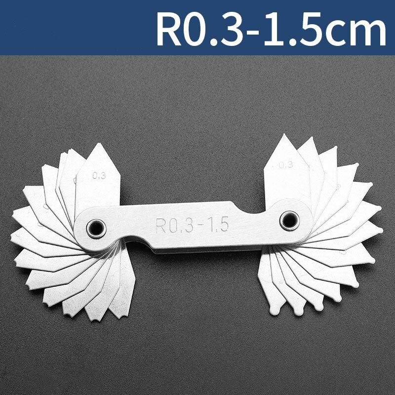 metal Radius ruler Surveying And Mapping Drawing Tools Foot Ten Kinds Of Style Multipurpose Template Ruler: R0.3-1.5cm