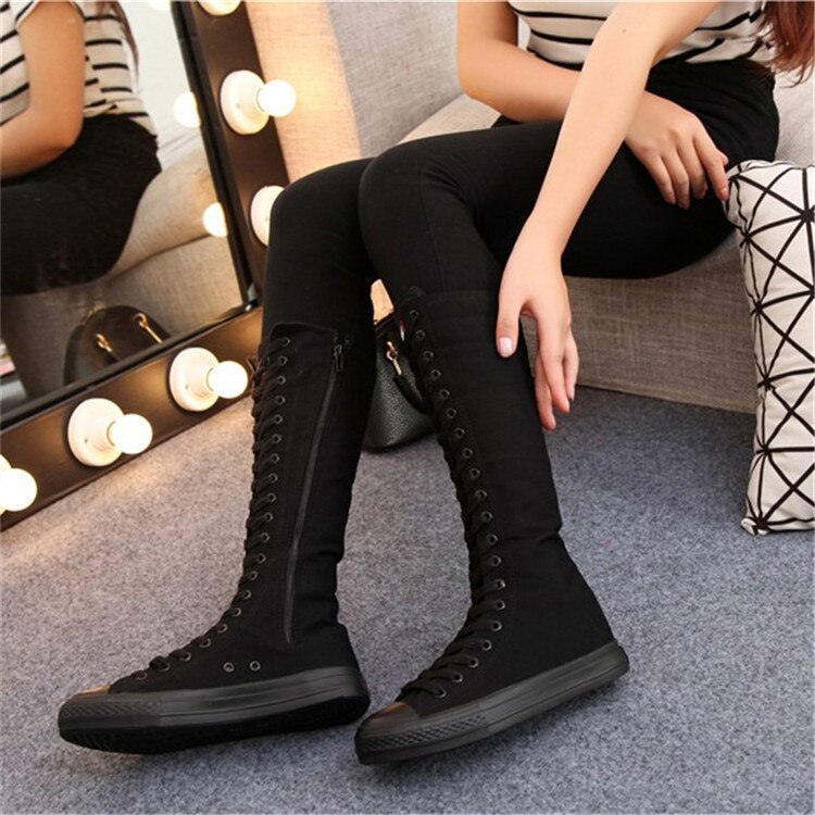 Boot Inner Shoes Long tube large size 41 42 inner raised canvas sho... – Grandado