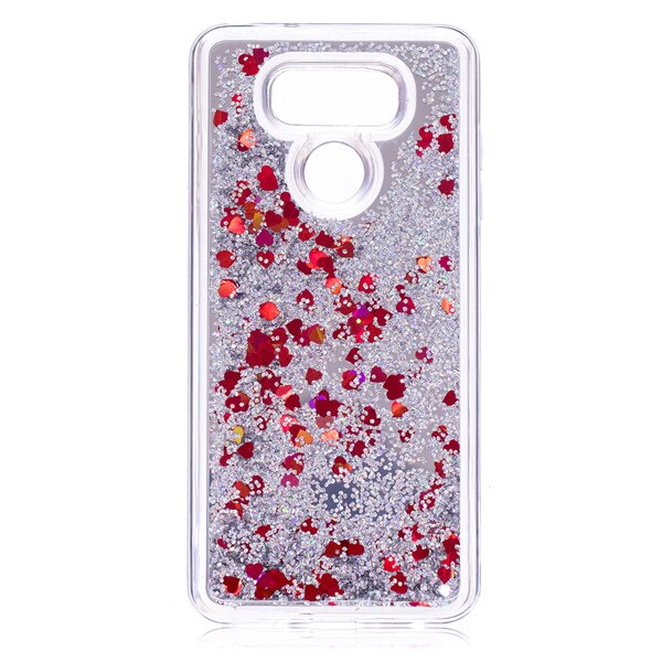 Di lusso 2 in 1 TPU + PC Bling di Scintillio Sabbie Mobili Liquido Sabbia Cassa Del silicone Del Telefono Della Copertura Borsette Coque Fonda per LG G6: argento Mirror