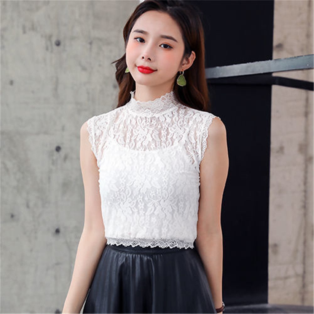 Chemisier Vintage à faux col en dentelle pour femmes, chemise Simple à la , faux cravate à revers, accessoire de vêtements