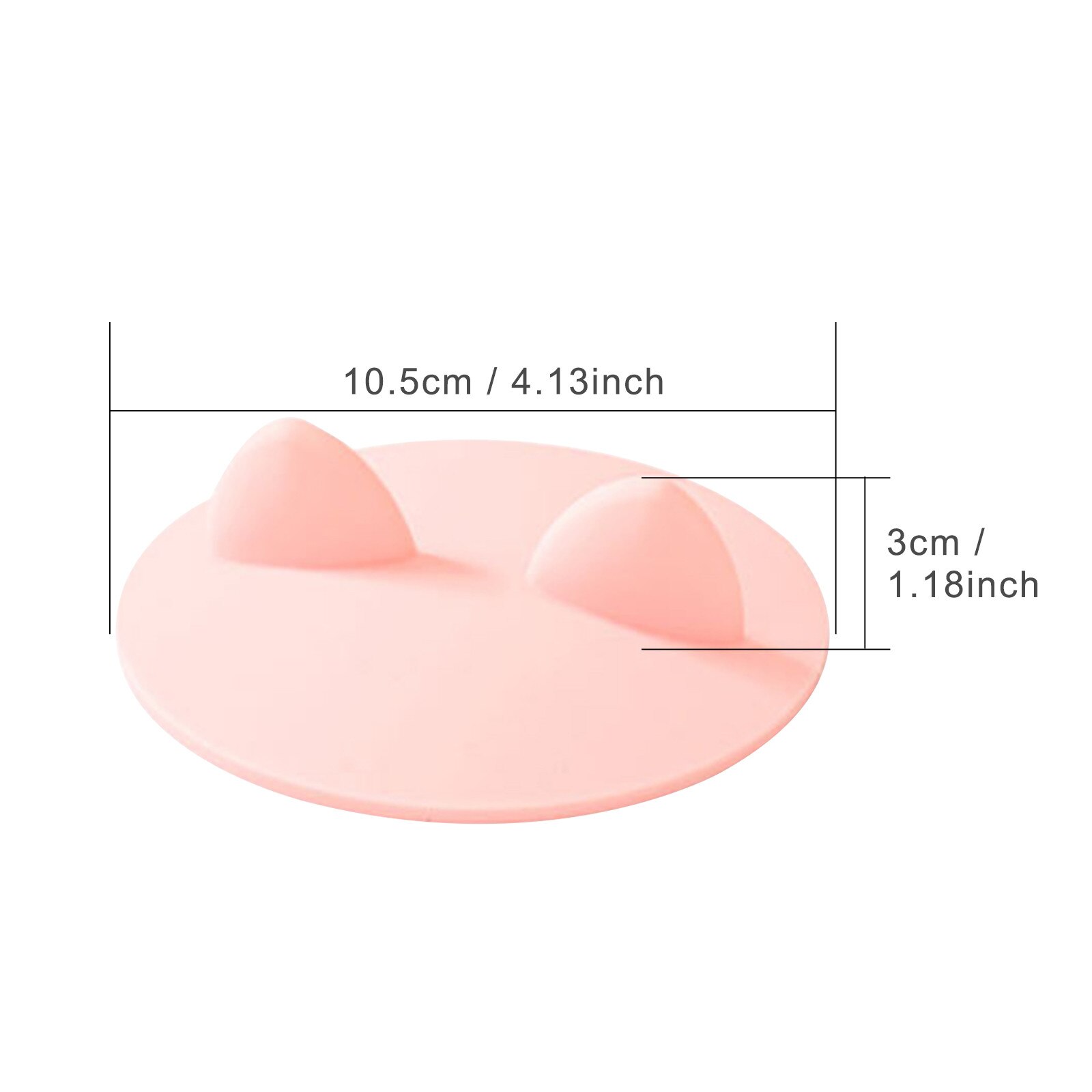 25# Cat Ears Cup Lids Dust Reusable Silicone Cover Heat Resistant Cup Thermal Insulation Cover Tea Cup Caps Cup Accessories