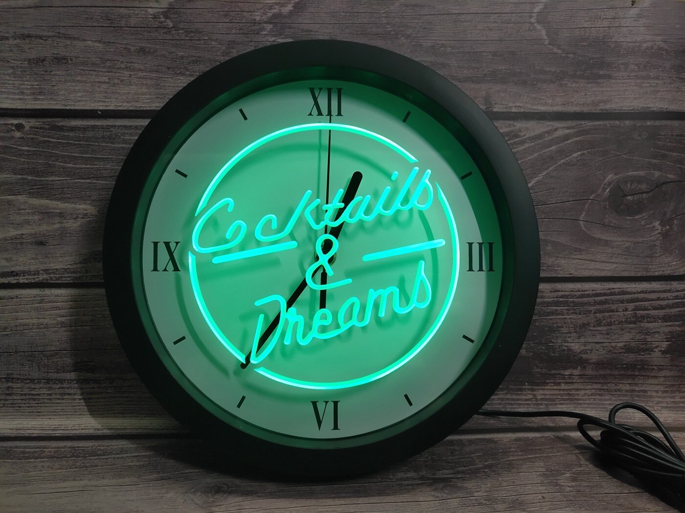Horloge murale pour cocktail et Bar à bière, application de vin, rvb 5050 Led, enseignes lumineuses au néon, a0b079