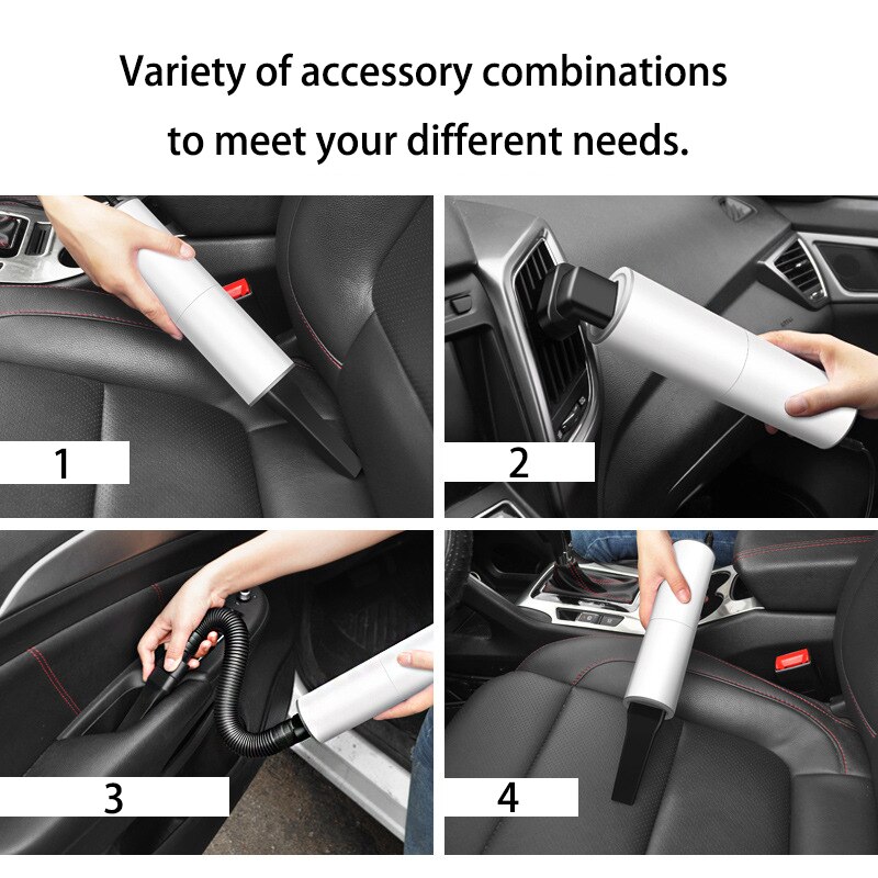 Draagbare Auto Stofzuiger Handheld Auto Vacuüm Sterke Zuigkracht Laag Geluidsniveau Stofzuiger Voor Auto Thuis Nat Droog Dual Gebruik schoonmaken