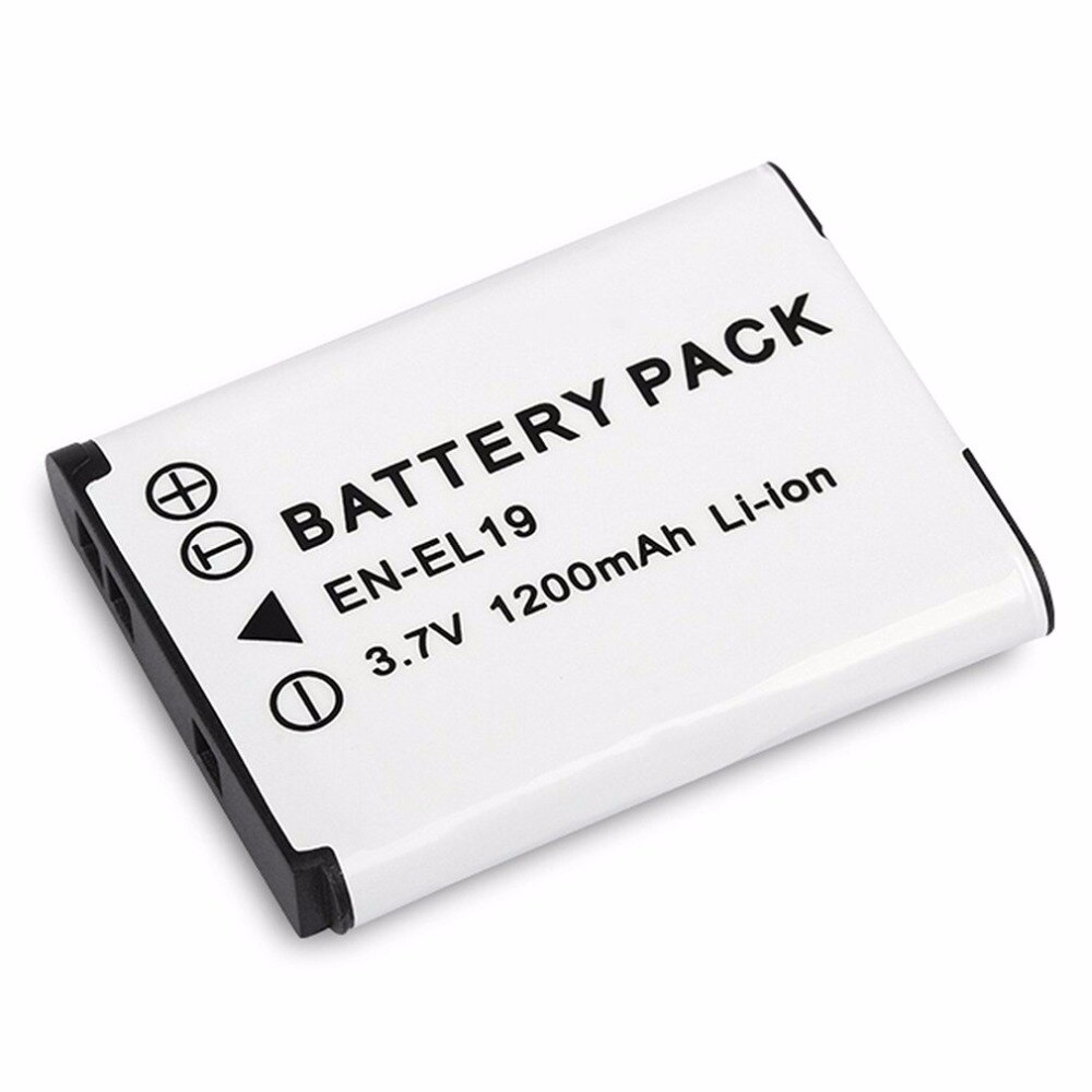 EN-EL19 ENEL19 3.7V 1200mAh batterie pour appareil photo Rechargeable Li-ion batterie pour Nikon Coolpix S100 S3100 S3200 cellules pour appareil photo numérique