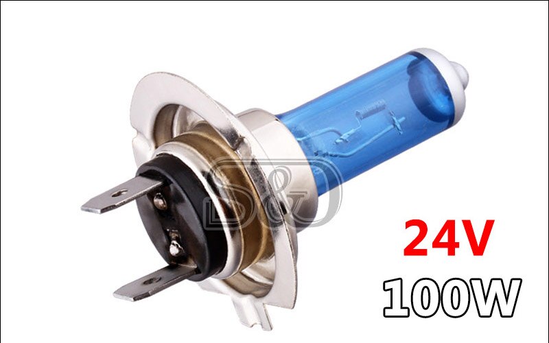 10Pcs 24V H7 100W Halogeen Lamp Super Heldere Mistlampen High Power Auto Koplamp Lampen Voor Auto lichtbron Parking Wit 5500K