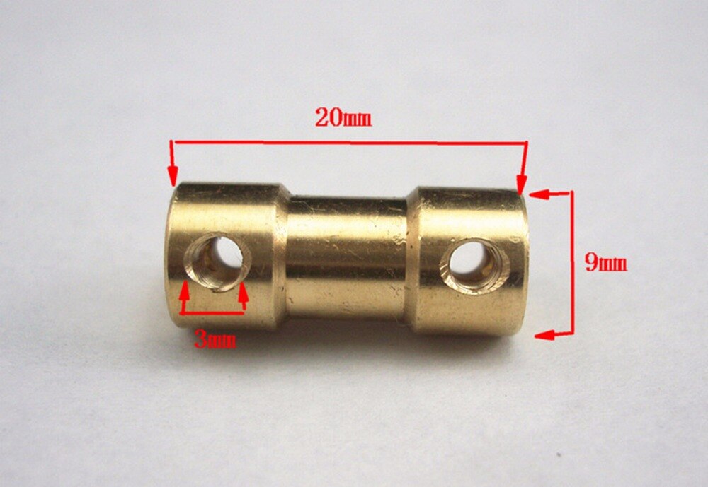 3pcs 2mm 2.3mm 3mm 3.175mm 4mm Motor Transmission Shaft Coupling Coupler D9L20