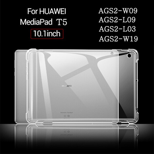 Shockproof Silicone Case for Huawei MediaPad MatePad T3 T5 T8S M3 M5 M6 Lite 8.0 8.4 10.1.8 Transparent Rubber Flexible Bumper: Huawei-T5 10.1