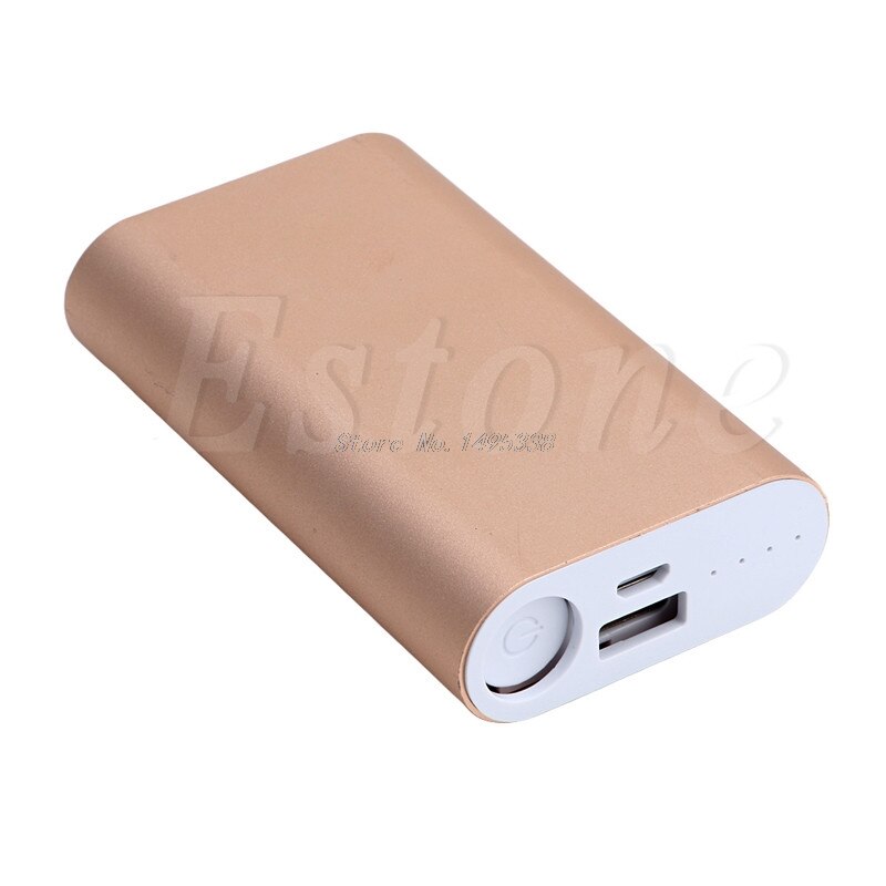 5200mah 5v usb power bank caso kit 2x18650 caixa de carregador bateria diy para o telefone gps 831d: Gold