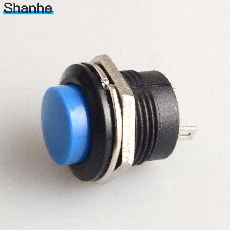 5pcs momentary push button switch OFF-(ON) 16mm: 5PCS  BLUE