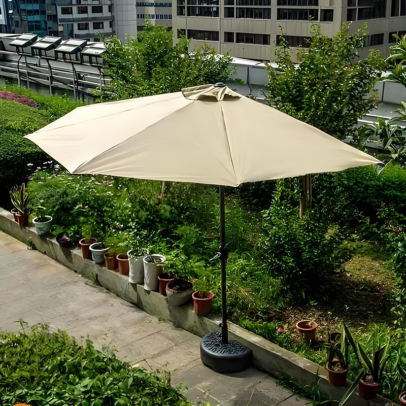 Medio Parasol para exteriores, tela reemplazable para pared, medio paraguas semicircular, tela superior sin soporte, toldo parasol