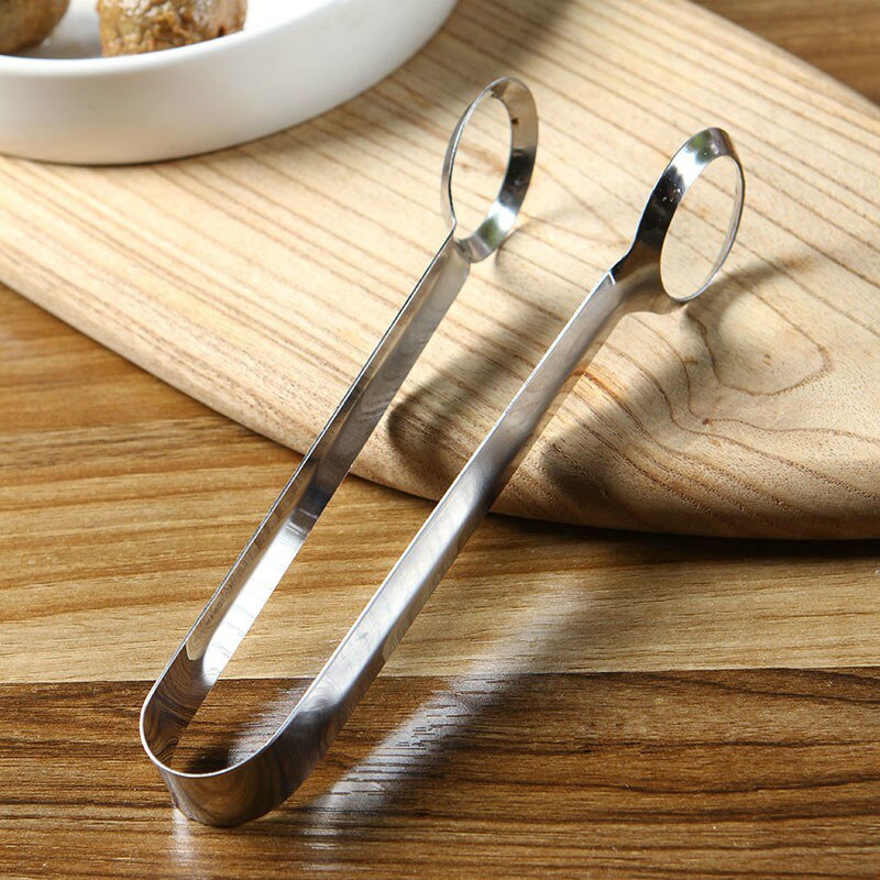 Roestvrijstalen Keuken Tang Gekookt Ei Tang Voedsel Salade Vlees Bal Tang Antislip Ei Tang Clamp Ei Gereedschap kookgerei