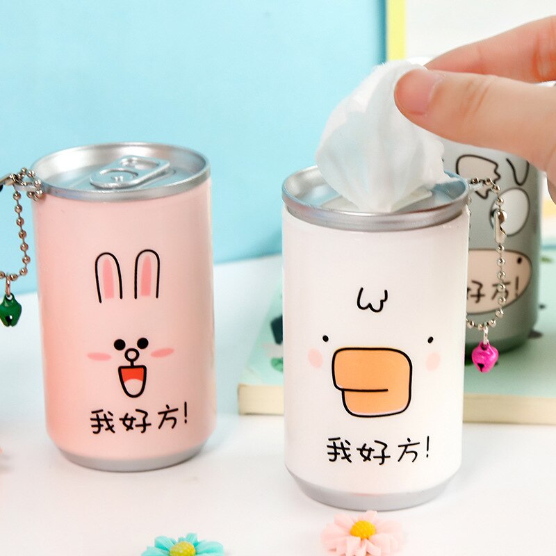 30pcs/Bottle Random Color Cute Cans Wet Wipes Removal-dirt Dust and Fingerprints Phone Cleaning Portable Travel Wet Paper Towel