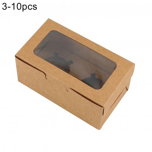 10Pcs Cupcake Muffin Cookies Kraft Paper Packing Box Container with Cardboard Boxes: 3