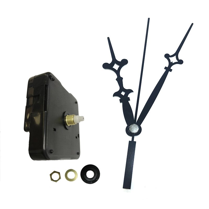 Cute DIY Clock механизм для часов Black Metal Needles Silent Clock Movement Replace Accessories Clockwork Fittings Metal Hook