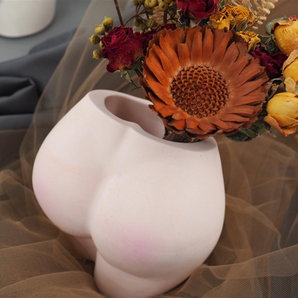 Porte-stylo en résine, 1 pièce, , moule de Vase à fleurs en forme de fesse, antiadhésif, libération facile, bricolage, moules en Silicone, décoration de Table