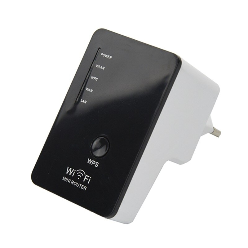 Wireless Wi - Fi Wireless - N Router AP Repeater Bridge Client IEEE 802.11 b / g / n 300Mbps Mini EU Plug Black: Default Title