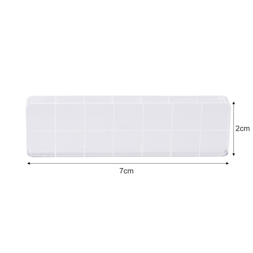 9 Size Acrylic Block For Clear Stamp Cling Mounted Rubber Stamps DIY Scrapbooking Clear Photo Album Decorative Handmade Tool: 2x7CM