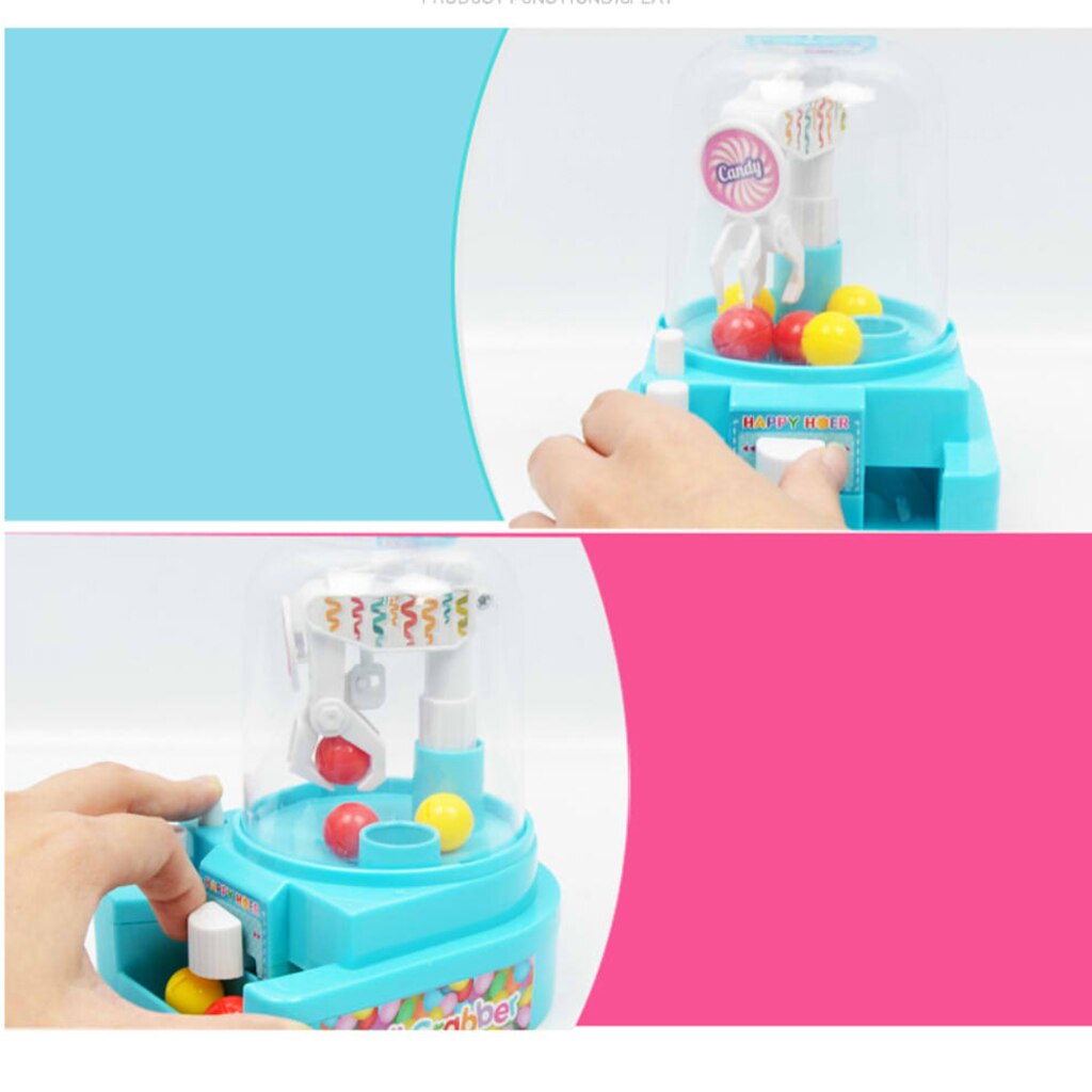 VISATOR Mini Machine à Griffes Pour Enfants - Jouet Arcade Attrape Bonbons Et Peluches Avec 10 Mini Peluches - Cadeau Parfait Anniversaire Noël