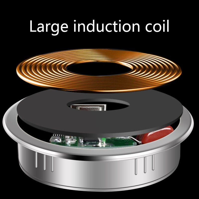 15w usb-c- und usb-a-schnellladegeräte, 3.0 integrierte qi-schnellladegeräte für desktop-geräte, integriertes ladegerät und markenprodukt