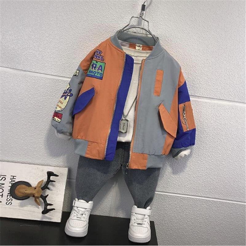 Jongens Bovenkleding Lente Herfst 2022 Kinderen Casual Jas Voor Baby 2 Tot 8 Jaar Kinderen Mode Sport Jassen Kleding Peuter outfits