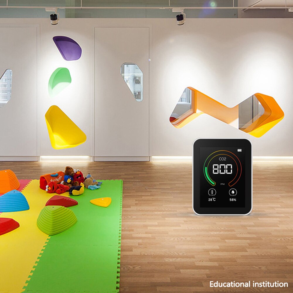 CO2 Meter CO2 Detector 400-5000 PPM Intelligent Big Screen CO2 Temperature Humidity Multipurpose Detect Tool Portable CO2 Tester