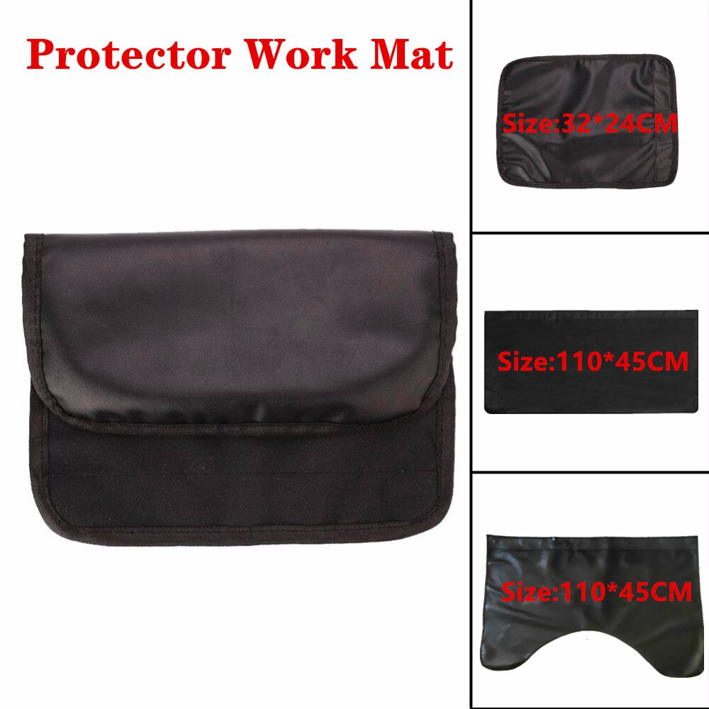Black Magnetic Fender Cover 32 x 24cm/110x45cm Vehicle Truck Mechanic Paint PU leather Protector Pads Work Mat