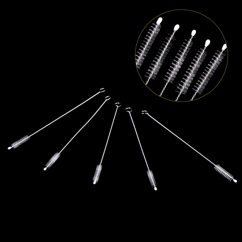 5 st multifunktionella verktyg borste spray borste vattenkokare flaskor test tvättborste renare handtag spiral mjukt hår rengöringsverktyg