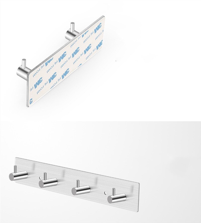 Huishouden Zelfklevende Muur Deur Haak Heavy Duty Rvs Hanger Badkamer Keuken Handdoek Roest Haak