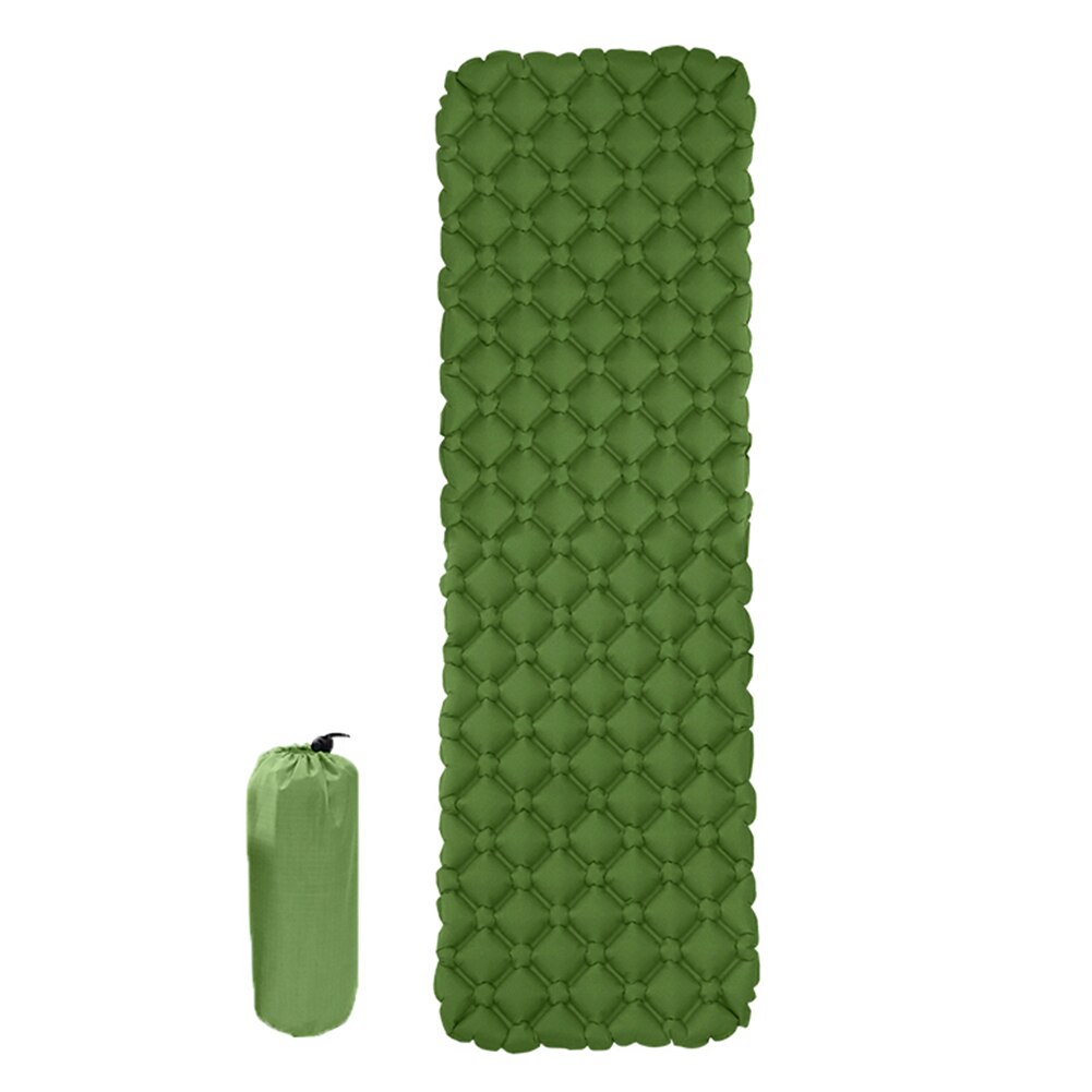 Travel Folding Bed Sleeping Pad Portable Camping Mat Inflatable Waterproof Outdoor Tent Hiking Sleeping Mattress: Army Green