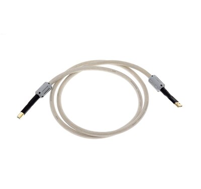 HiFi USB Cable (A-B) DAC Decoder Printer Data cable Silver plated 4N OFC Signal Cable Rose Golden plated USB 2.0 double-layer: White / 2.5m