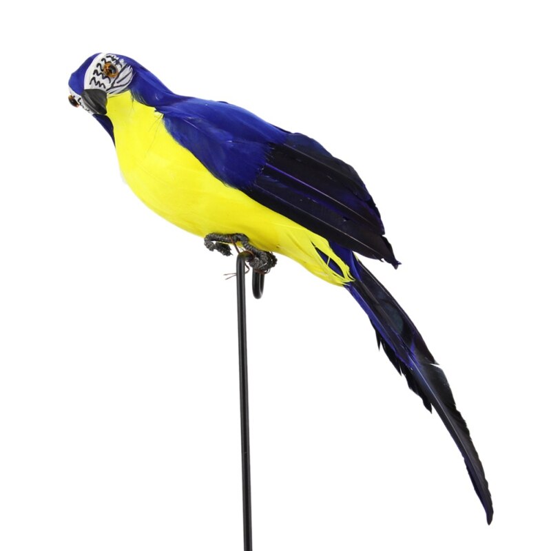 25 centimetri di Schiuma Piuma Pappagallo Simulazione Pappagalli Uccelli Decorativi Forniture Da Giardino Decorazione Della stanza Forniture per Animali Da Compagnia ..: Blu