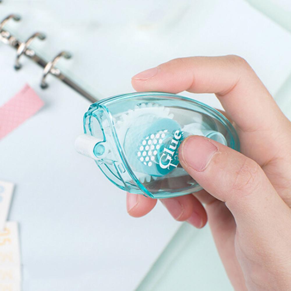 Mini Double Sided Adhesive Roller Tape Glue Dot Liner Petit Disposable For DIY wheel easy to carry