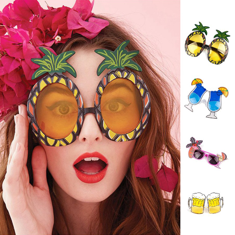 Frauen Cartoon Strand Party Bier Festival Kreative Sonnenbrille Party Dekorationen Flamingo 1PC Lustige Hochzeit Hawaiian Stil Neuheit