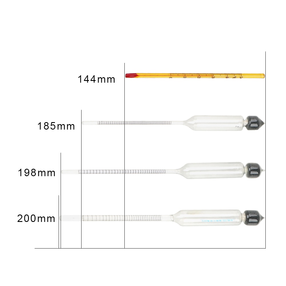 NICEYARD For Wine Alcohol Concentration Meter 4 piece/set Breathalyzer Alcohol Tester 0-100% Alcoholometers