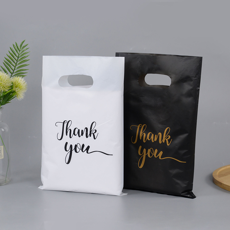 50/100pcs Thank You Bags Wedding Candy Biscuit Packaging Plastic Bag Birthday Party For Guests Small Business Supplies