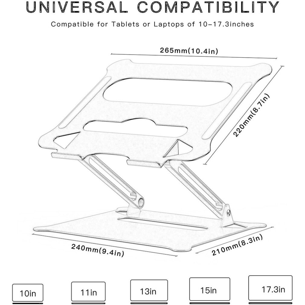 Aluminum Alloy Laptop Stand Heat Dissipation Portable Laptop Stand Adjustable Lifting Computer Stand