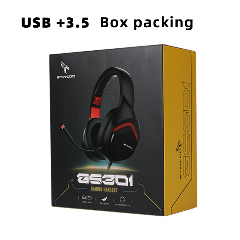 Somic GS301 słuchawki gamingowe Stereo przewodowe z Detachble mikrofonem głos izolacji dla Laptop Gamer efekt basowy 7.1 wersja
