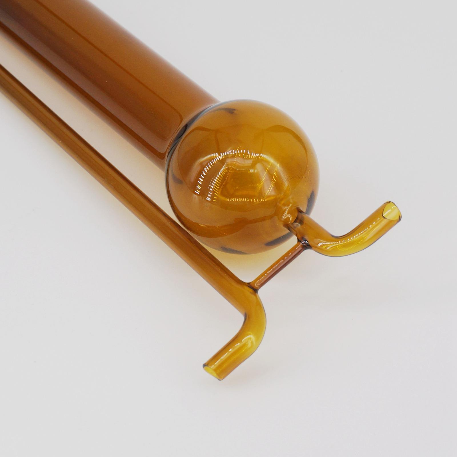 75ml Lab Brown Glass Porous Absorbing Tube U-shape Gas Sampling Bottle Glassware