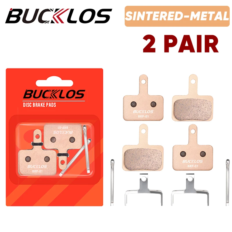 BUCKLOS Bicycle Brake Pads for Shimano B01S MT200 XOD E-bike Resin Semi-Metallic MTB Hydraulic Disc Brake Pad Bike Brake Parts: light yellow