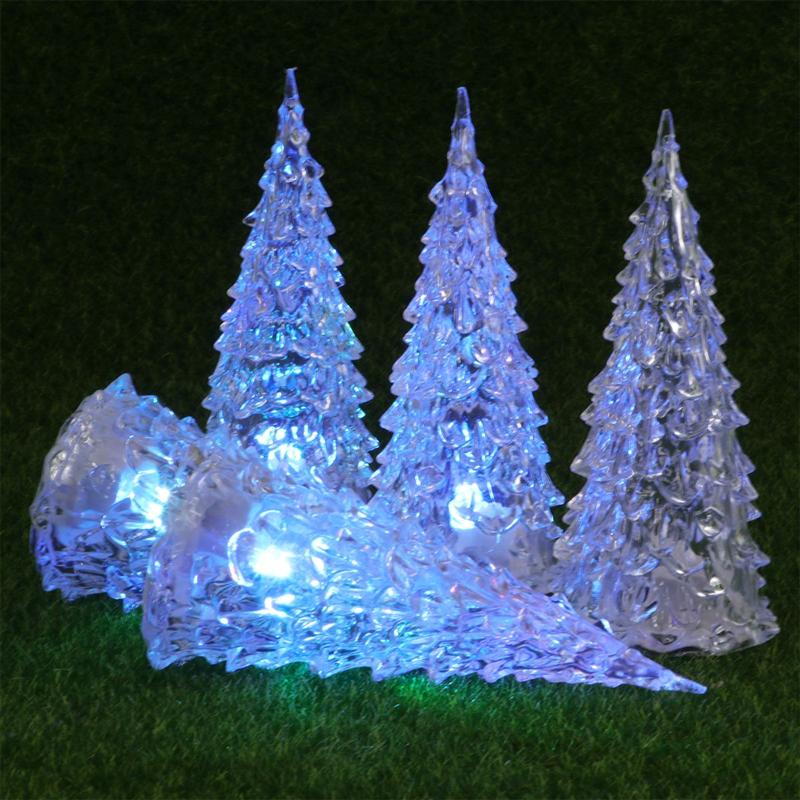 5Pcs Night Lamp Stijlvolle Funny Gloeiende Kerstboom Kerstboom Kleurrijke Nachtlampje Knipperende Kerstboom