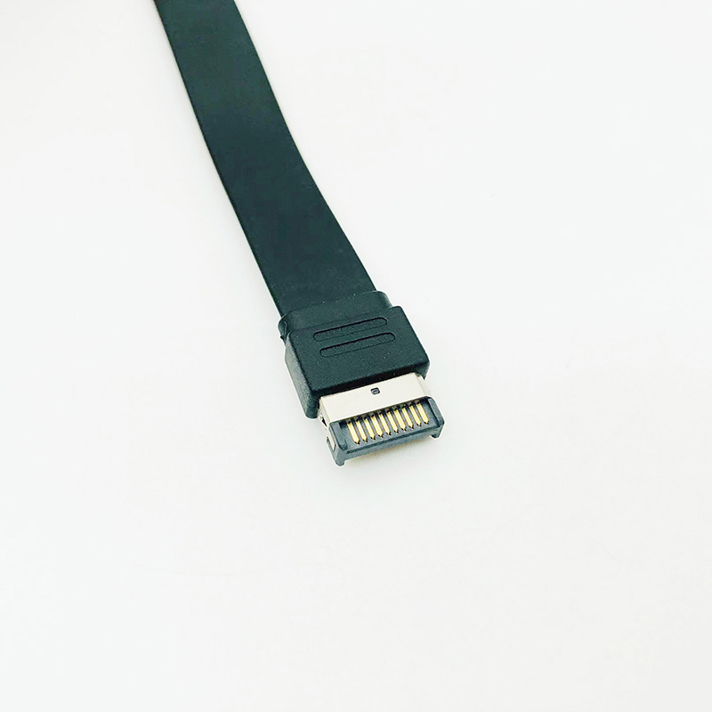 Conector hembra tipo E a usb-c, Cable de extensión de conversión tipo E a tipo C, cabezal de Panel frontal USB 3,1, 60cm/80cm