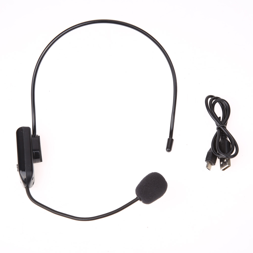 FM Headset Microfone Sem Fio, Alto-falante 87 a 108MHz Frequência, HD Megafone Display Digital, Rádio Mic para o Ensino, Guia Tour